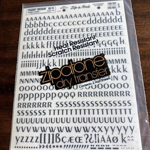 Zip-a-Tone - 516-60L - Peignot Medium - 60 Pt. - Lower Case Alphabet - Last One!