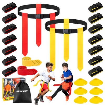Flag Football Belts, 6/8/10/12/14 Player Flag Football Set for Kids, Youth & ...