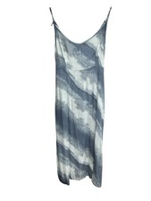Vintage Nina Piccalino Dress Maxi Sundress Tiedye Blue 90s Y2K Spaghetti Strap