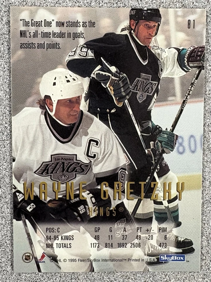 1995-96 Skybox Emotion - Wayne Gretzky #81 - Image 2 of 2