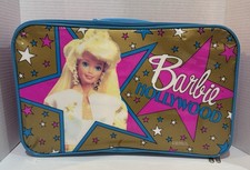 Vintage 1993 Mattel Hollywood Barbie Suitcase Zipper Storage Case 17 x10 x4