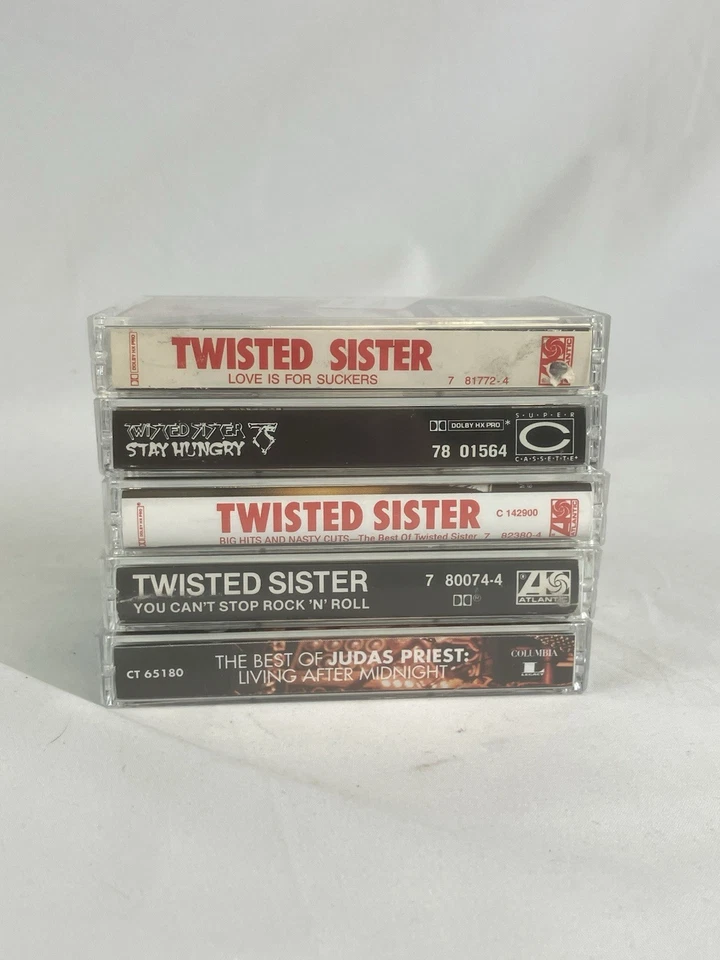 TWISTED SISTER Cassette Tape Lot x5 Can't Nasty Stay Hungry Suckers JUDAS PRIEST Foto 2 de 4