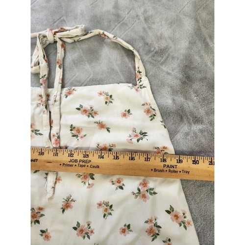 American Eagle Size Large Ditsy Floral Cottagecore Halter Sundress Open Back - Picture 6 of 12
