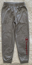 Youth Champion Fleece Lined Jogger Pant, 10/12, Gray, Pockets Script Logo