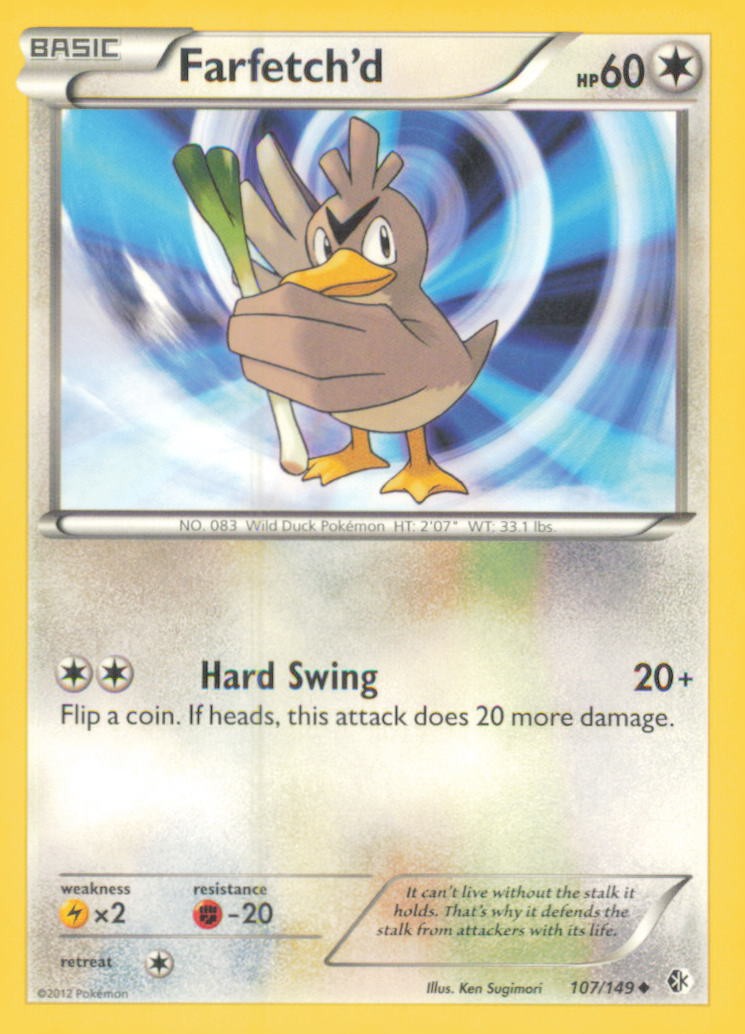FARFETCH'D 107/149 UNCOMMON BOUNDARIES CROSSED POKEMON NEAR MINT