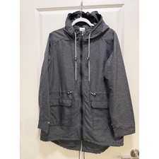 Under Armour Allseason Gear Storm 1 Parka Jacket Gray Hooded Womens XL Loose Fit