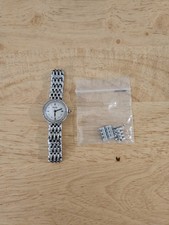 Womens Bulova 96R150 Diamond Stainless Steel Watch W/ Mother Of Pearl Dial