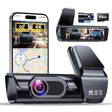 OVAMAN 4K DASH CAM FRONT AND REAR 3.59" IPS SCREEN BUILT-IN GPS 5G WIFI - BLACK