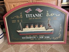 Titanic 3D Wall Plaque Wood. 3&rsquo; Wide 2&rsquo;Tall Read Description