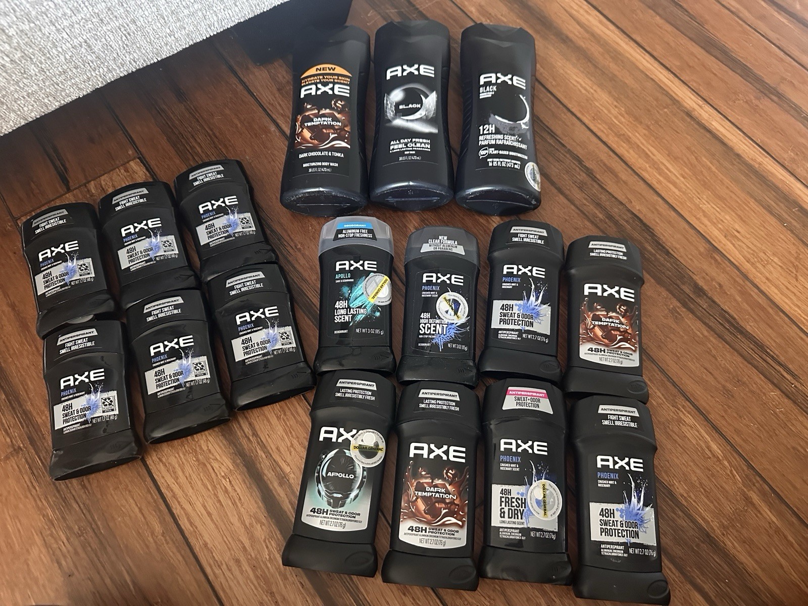 Axe Musk Men's Deodorant Body Wash Lot Set Of 17 Dark Temptation Apollo Black