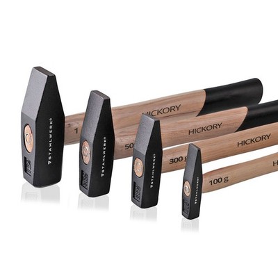 Hammer Schlosserhammer Set 100g 300g 500g 1000g geschmiedeter Stahl Hickory Holz