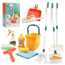 12pcs Coolplay Kids Cleaning Set for Toddlers Pretend Play Broom Set Toys Set