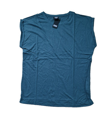 Urban Classics T Shirt  Relaxed Fit Turn Up Sleeve Large 100% Cotton Womens