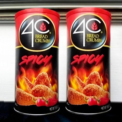 2x 4C Bread Crumbs Spicy Herbs Pecarino Romano Cheese Spice Flavor 15 Oz