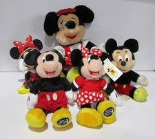 Lot of Disney Mickey and Minnie Mouse Stuffed Animal Toys Bean Bags Piggy Bank