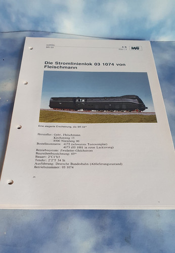 Die Stromlinienlok 03  1074   Fleischmann  Führer durch die Modelleisenbahn | Zustand: Gebraucht