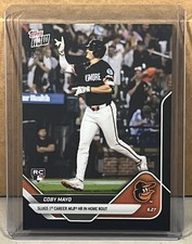 2025 TOPPS NOW #354 COBY MAYO BALTIMORE ORIOLES ROOKIE Black Foil Parallel 9/10