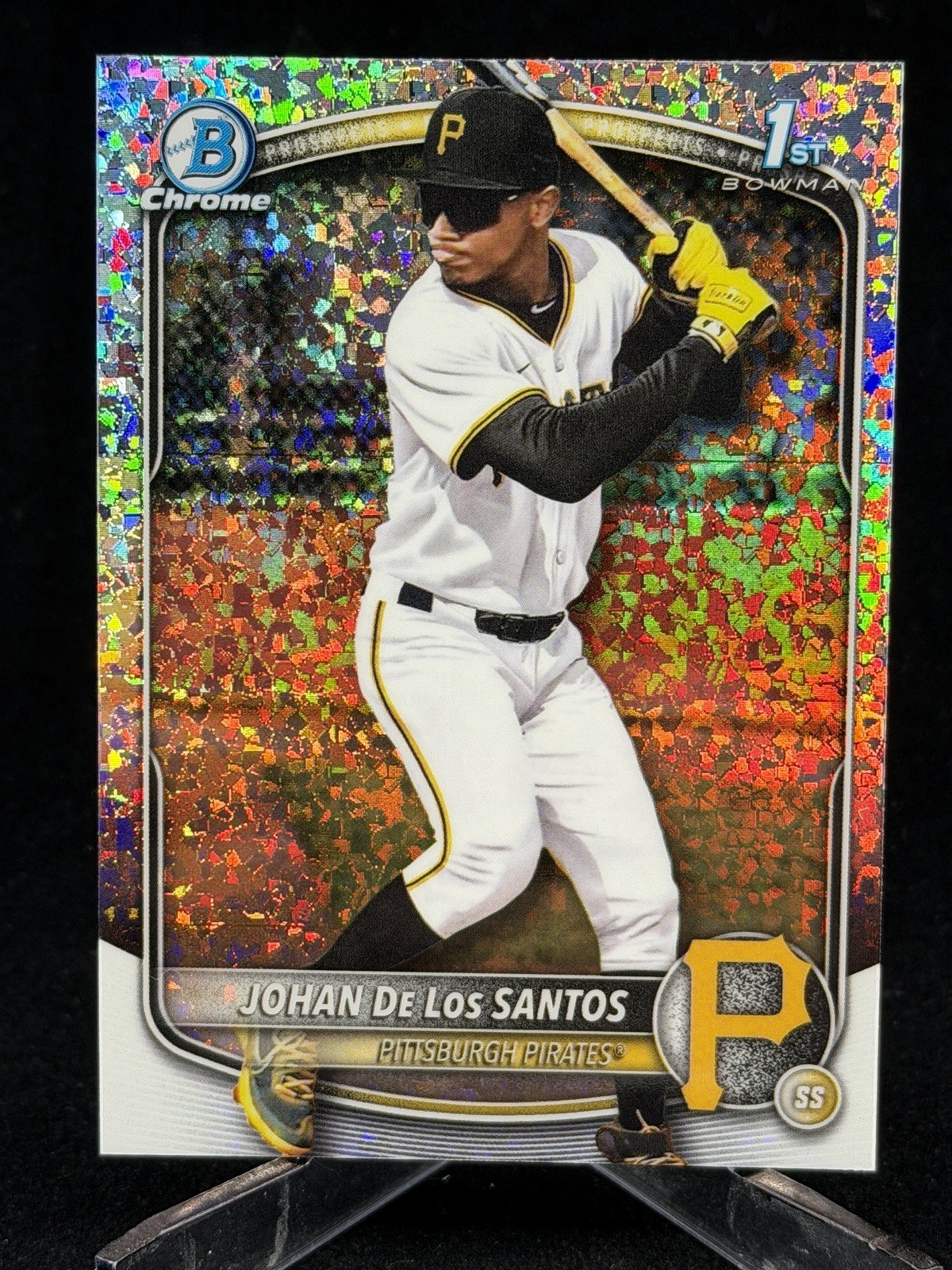 2025 Bowman Chrome Johan De Los Santos 1st Mini Diamond Refractor BCP-163