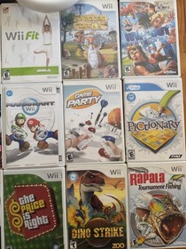 Wii Console -Black- 2006 -GameCube Compatible With 17 Wii Games And Xtra- LOT