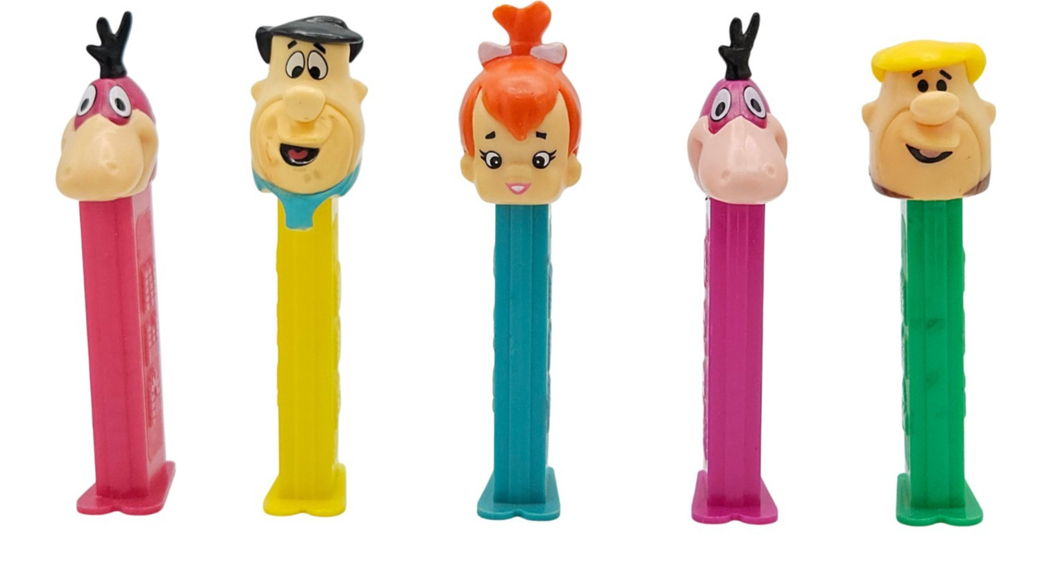 Flintstones PEZ Dispensers Fred Barney 2 Dino Pebbles Retired 1993 Hanna Barbera