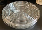 Set of 4 VTG ANCHOR HOCKING Manhattan 10” Dinner Plate Ridged Clear