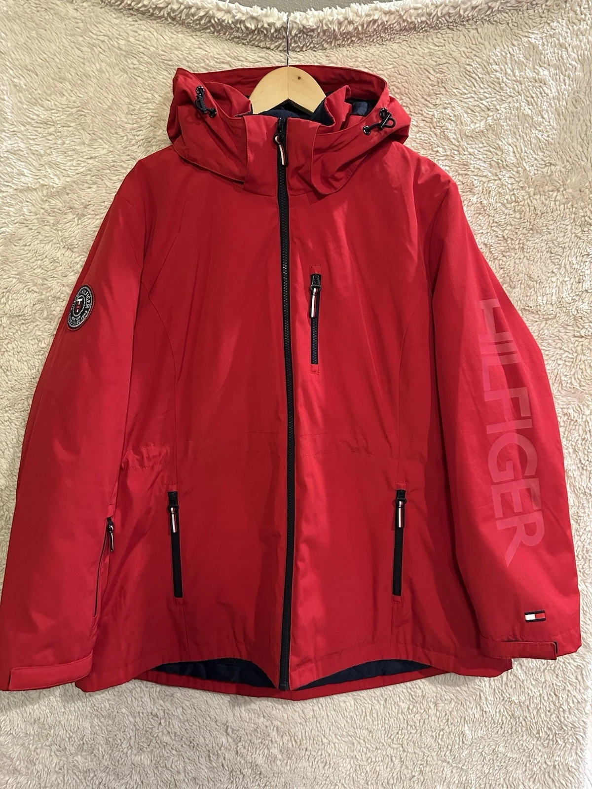 Tommy Hilfiger 3 in 1 Winter Parka coat Women’s XXL Full Zip Red