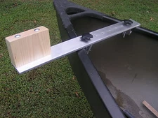 Canoe trolling motor mount - Aluminum / Ash