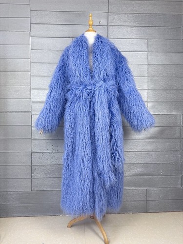 Winter Warm Damen Shaggy Kunstfell Mantel Flauschig Cardigan Gürtel Mantel / 3 Farben - Bild 13 von 36