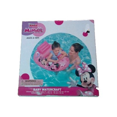 Disney Jr Minnie Mouse Baby Watercraft Float Swimming Pool Seat - Ages 6-18 M