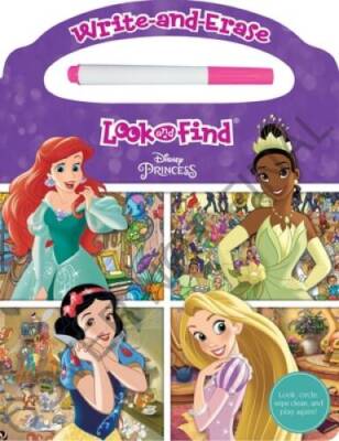Disney Princess: Write and Ease Look and Find - Board book - GOOD