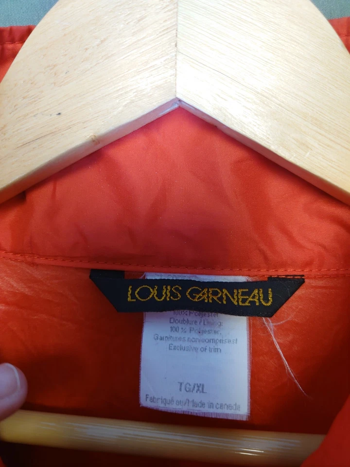 Chaqueta Louis Garneau de Colección Años 90 Cremallera Completa Roja Para Hombre Beige Etiquetada XL Se Ajusta a Grande Foto 4 de 4