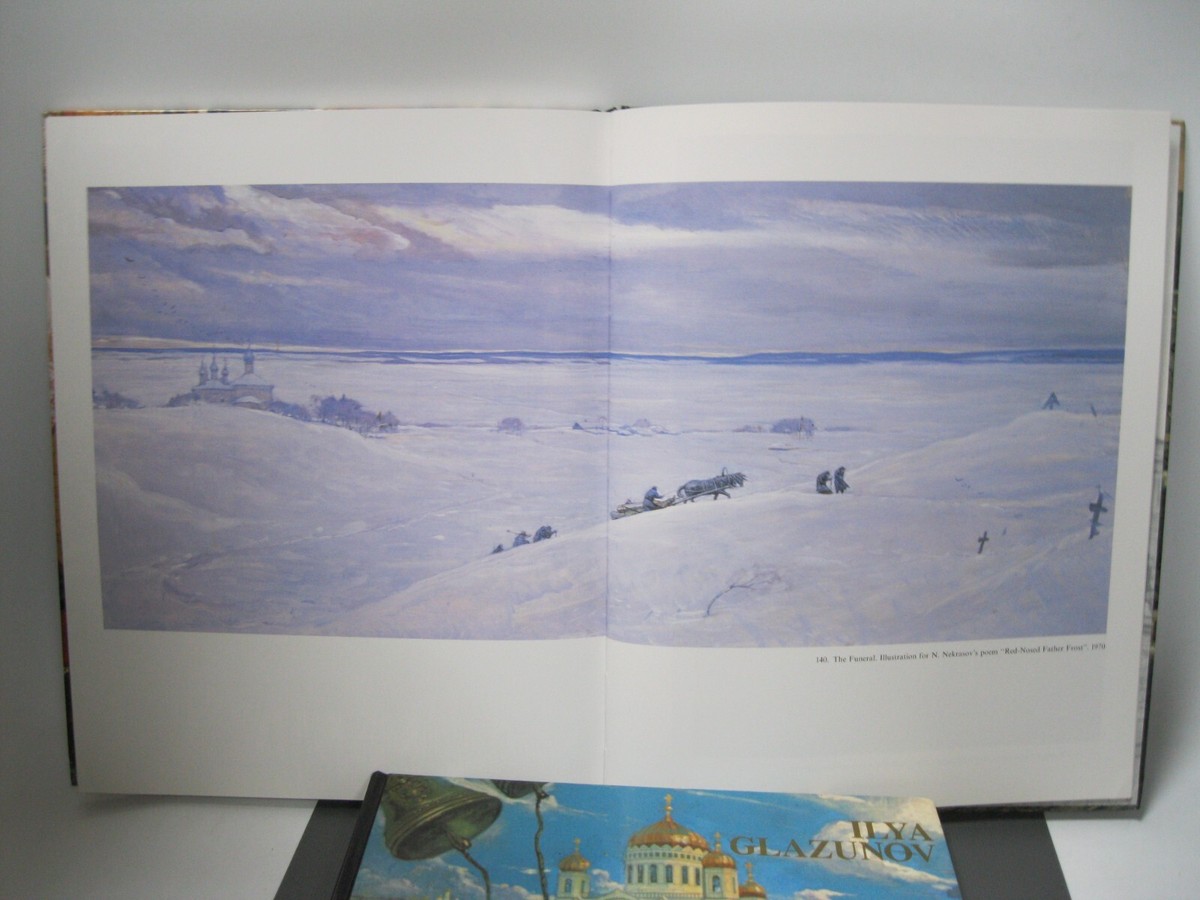 洋書◆イリヤ・グラズノフ画集 作品写真集 本 絵画 芸術 ILYA GLAZUNOV Soviet painting graphic book illustration Huge