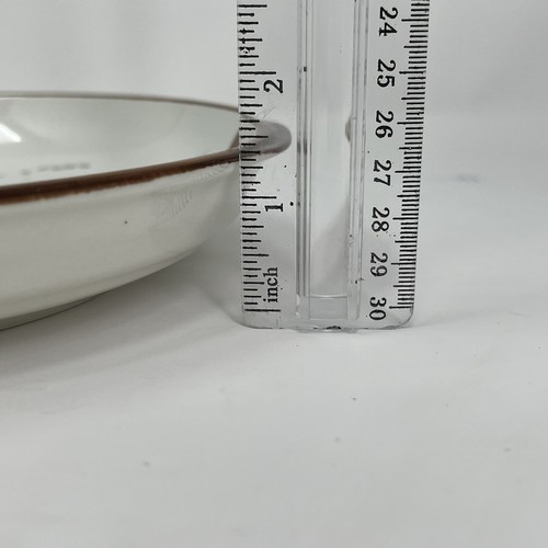 Floral Asian white/brown/blue Serving Dish 8.5” and Two 6” Shallow Bowls - Picture 7 of 14