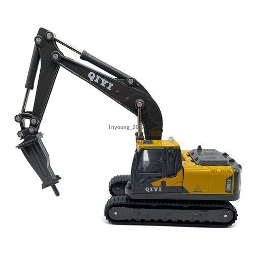 1/60 Scale Drill Excavator Toy Diecast Construction Vehicle Toys for Boys Gray - Picture 8 of 9