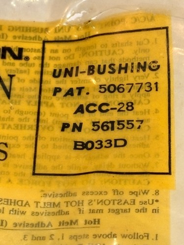9- Easton A/C/C 3-28 Uni Bushing 3- Half Out Inserts NEW Old Stock - Picture 2 of 5