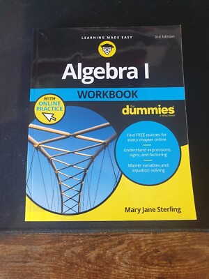 Algebra I Workbook For Dummies, 3rd Edition, Mary Jane Sterling, Paperback