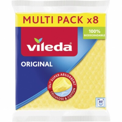 Vileda Universal Sponge Cloth - XL Pack of 8  FREE SHIPPING