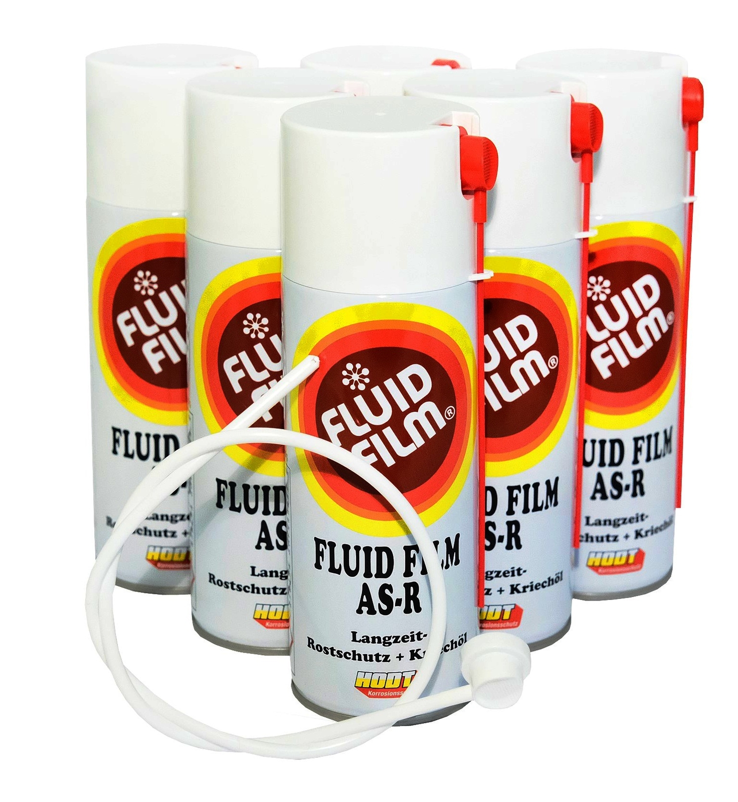 Fluid Film AS R 6x400ml Hodt Nas Spray  +Langdüse 60cm Langzeitschutz Rostschutz