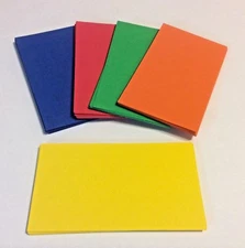 100 Primary Colors Blank Business Cards 3.5 x 2, Multi, flash cards, note cards 