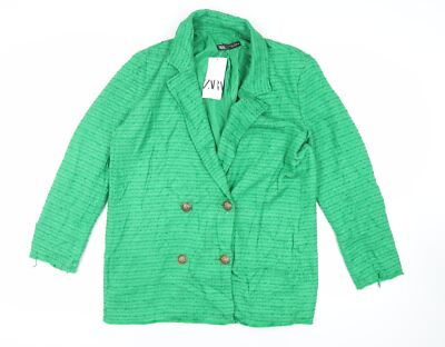 Zara Damen Jacke Blazer grün Größe L geknöpft
