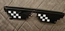 Thug Life Sunglasses  Meme Pixelated Eyewear Man Woman 1 Each Cosplay