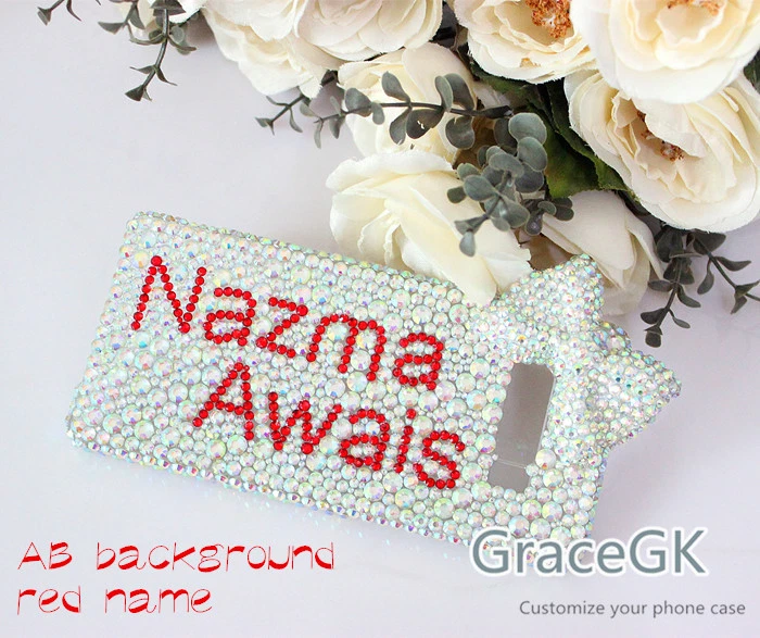 Personaliza Hecha a Mano Tu Nombre Bling Funda Teléfono Para Varios Teléfono Regalo Foto 2 de 4