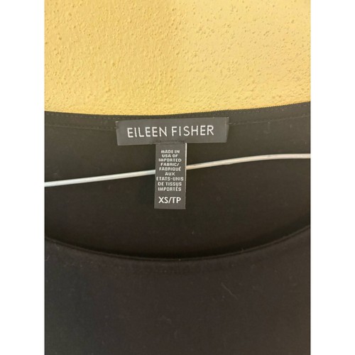EILEEN FISHER Stretch Crepe Lantern Dress Stretch with pockets Black Women's XS - Picture 8 of 8