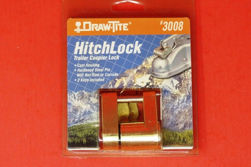 Set of 2 Draw Tite Trailer Coupler Hitch Locks 1/4" Pin 3/4" Span 2 Keys NOS - Bild 2 von 6