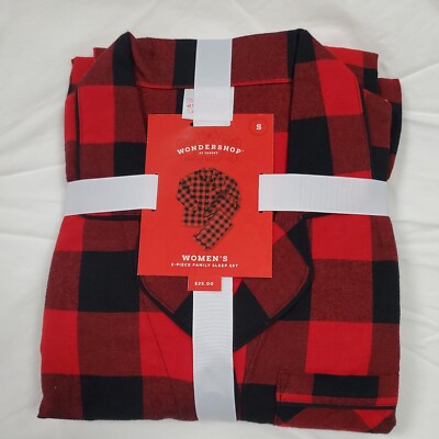 Wondershop Holiday Buffalo Check Plaid Flannel Matching Family Pajama Set  Size S