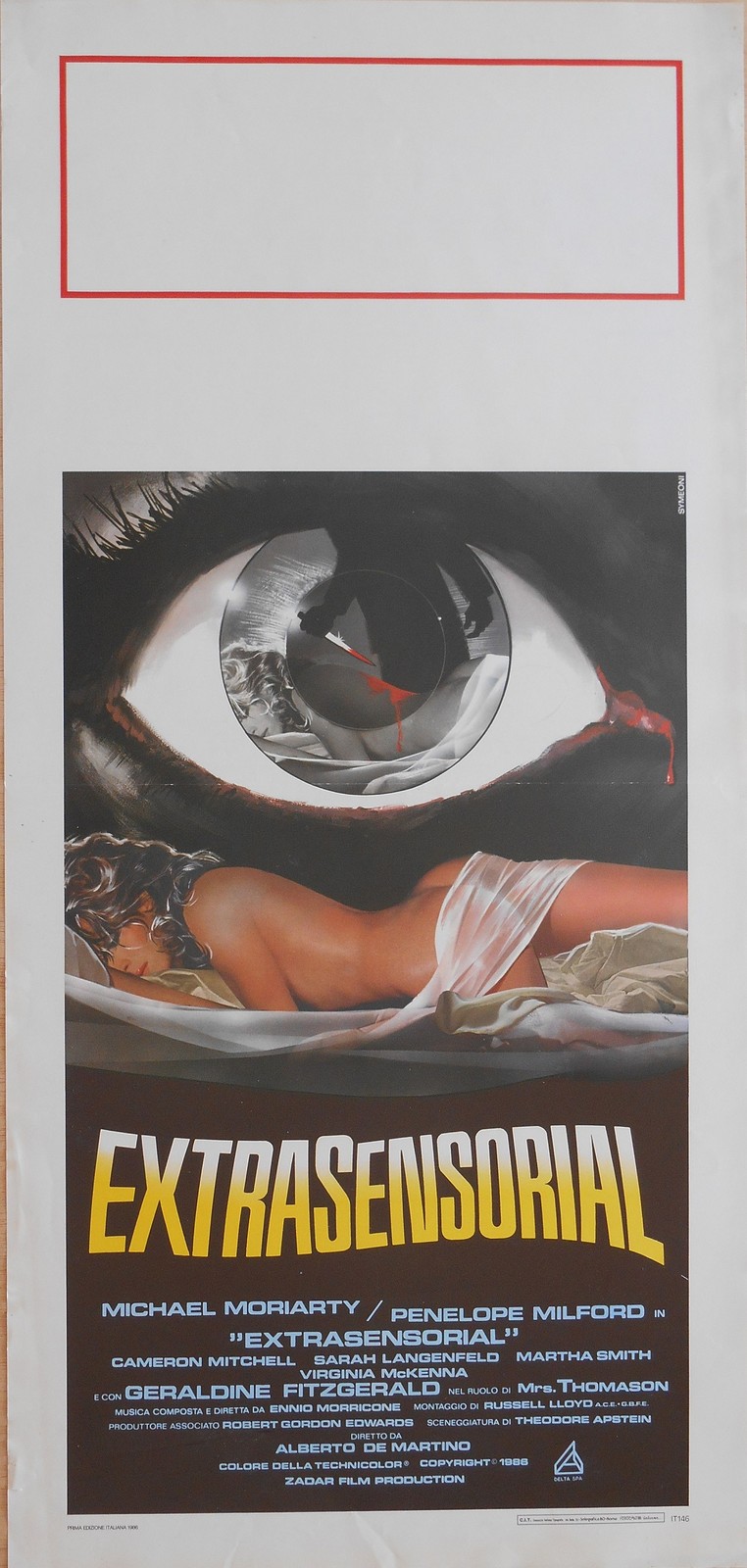Locandina originale film Extrasensorial (1982) - Regia di Alberto De Martino