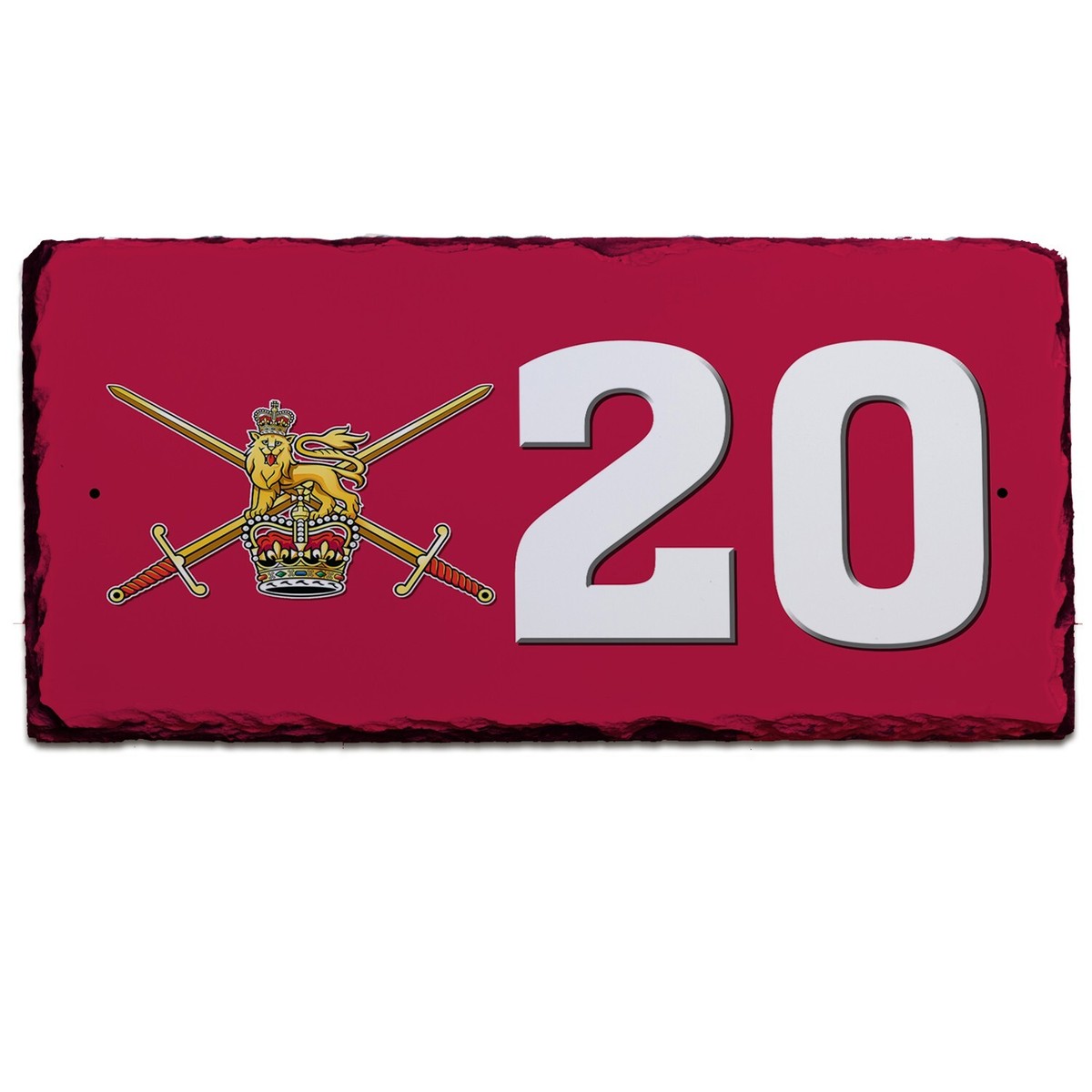 British Army House Number Slate Custom Military Door Plaque