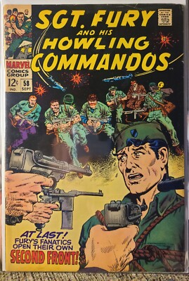 Sgt. Fury  and His Howling Commando# 58  Sept.  1968    Drake story  Ayers &