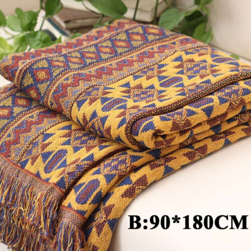 New Cotton Woven Line Blanket Sofa Towel Knitted Blankets Throw On Bed Blanket - Picture 14 of 21