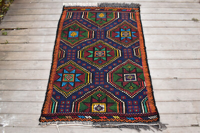 Türkischer Kelim Teppich 29 Zoll x 47 Zoll Handgewebt Mut Cicim Kelim 76 x 12...